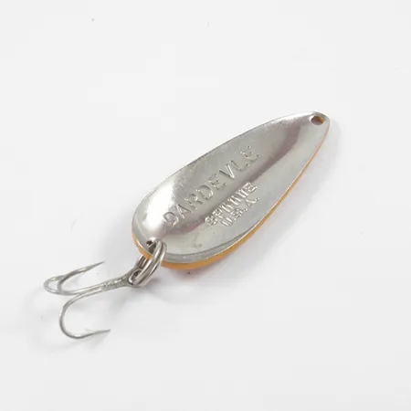Vintage Eppinger Dardevle Spinnie, 1/3oz Orange / Nickel fishing spoon #2731