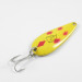 Vintage  Eppinger Dardevle Spinnie, 1/3oz Five of Diamonds (Red / Yellow / Brass) fishing spoon #2739