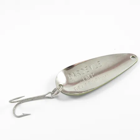 Vintage Eppinger Dardevle Imp, 2/5oz Frog / Nickel fishing spoon #2741