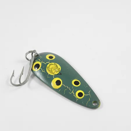 Vintage Eppinger Dardevle Imp, 2/5oz Frog / Nickel fishing spoon #2741