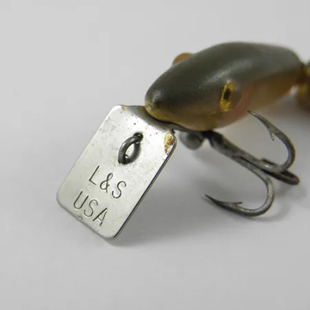 Vintage L&S Bait Mirro lure  MirrOlure, 1/16oz Golden Natural fishing lure #2747