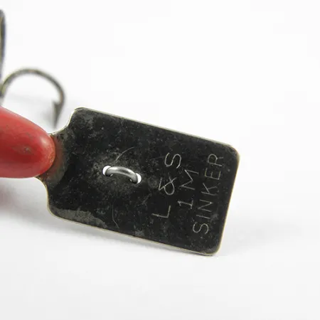 Vintage L&S Bait Mirro lure MirrOlure, 3/32oz Red / White fishing lure #2748