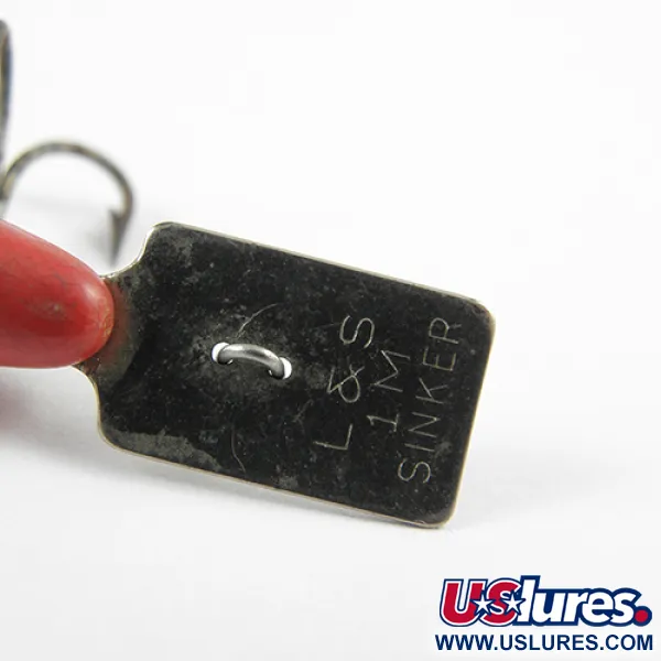 Vintage  L&S Bait Mirro lure MirrOlure, 3/32oz Red / White fishing lure #2748