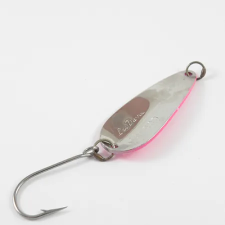 Vintage Luhr Jensen Les Davis Hotrod, 1/2oz Pink / Nickel fishing spoon #2754
