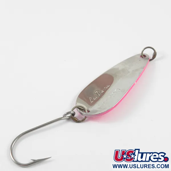 Vintage Luhr Jensen Les Davis Hotrod, 1/2oz Pink / Nickel fishing spoon #2754