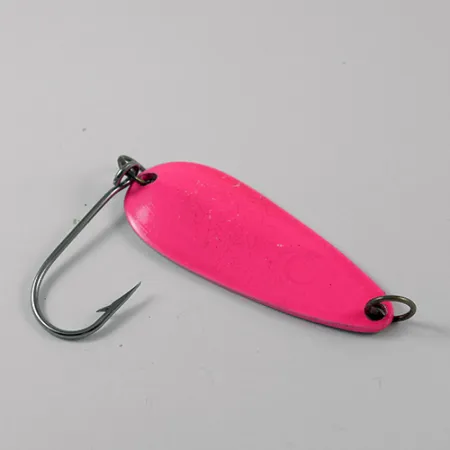Vintage Luhr Jensen Les Davis Hotrod, 1/2oz Pink / Nickel fishing spoon #2754