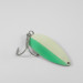 Vintage  Acme Little Cleo Glow, 3/4oz Glow in Dark (White / Green / Nickel) fishing spoon #2765