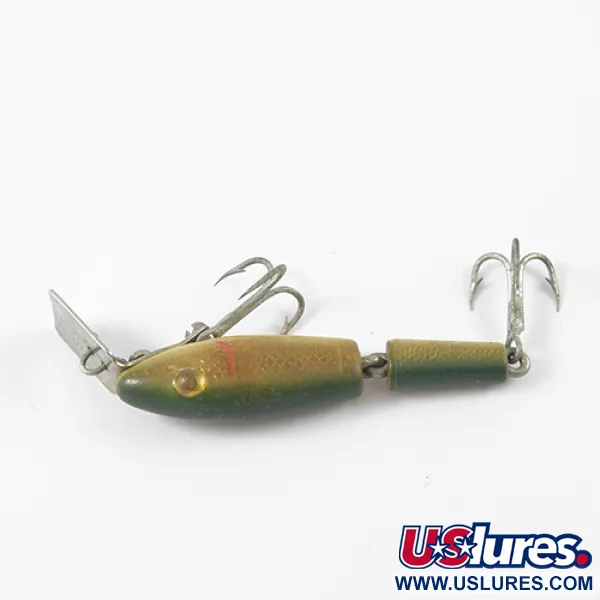 Vintage L&S Bait Mirro lure MirrOlure Bass-master, 1/16oz Yellow / Green fishing lure #2767