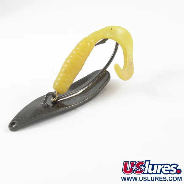 Vintage   Mepps Timber Doodle 0, 1/4oz Black / Yellow fishing spoon #2769