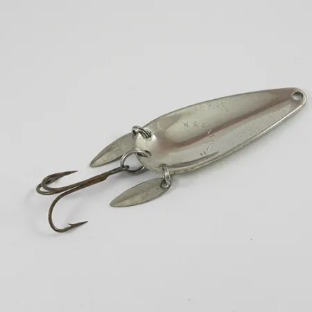 Vintage Marathon 2774, 2/5oz Frog (Green / Yellow / Nickel) fishing spoon #2774