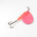 Vintage  Luhr Jensen Dave Davis, 3/5oz Fluorescent Pink / Hammered Nickel spinning lure #2776