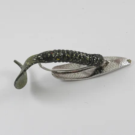 Vintage Mepps Timber Doodle 0, 1/4oz Nickel fishing spoon #2778