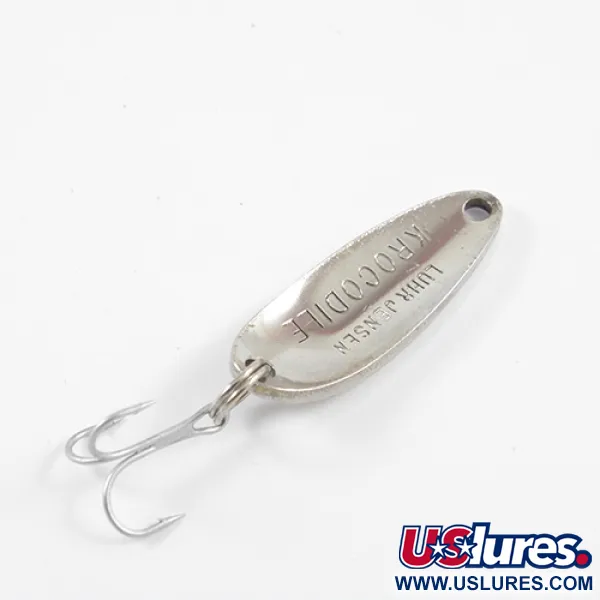 Vintage  Luhr Jensen Krocodile, 1/3oz Hammered Nickel fishing spoon #2780