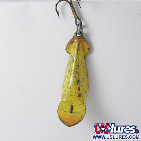 Vintage   Buck Perry Spoonplug, 1/8oz Yellow / Glitter fishing spoon #2781