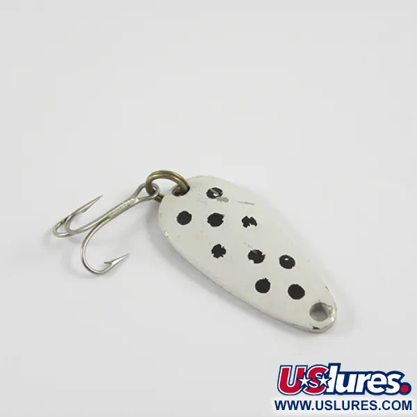Vintage   Nebco Tor-P-Do, 1/3oz White / Red / Nickel fishing spoon #2782