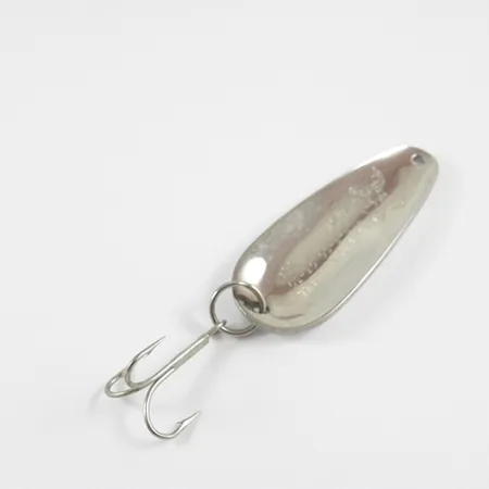 Vintage Blue Fox Tor-P-Do, 1/2oz White / Red / Nickel fishing spoon #2783