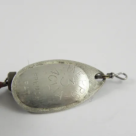 Vintage Mepps Aglia 3 dressed, 1/4oz Nickel spinning lure #2793