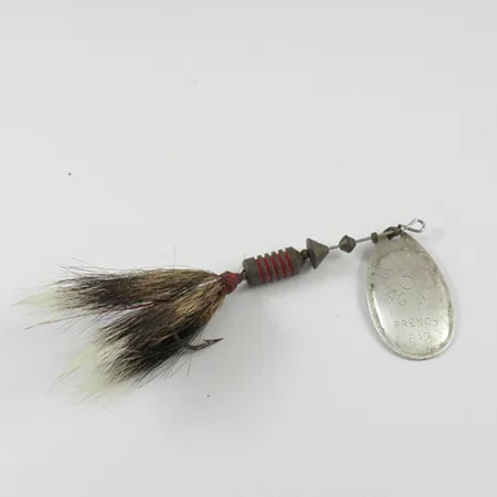 Vintage Mepps Aglia 3 dressed, 1/4oz Nickel spinning lure #2793