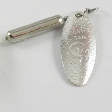 Vintage Yakima Bait Worden’s Original Rooster Tail, 1/4oz Nickel spinning lure #2794