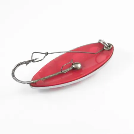 Vintage South Bend Sun Spot, 1/2oz Nickel / Red fishing spoon #2807