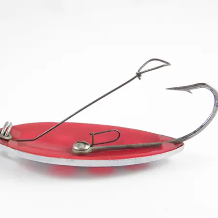 Vintage South Bend Sun Spot, 1/2oz Nickel / Red fishing spoon #2807