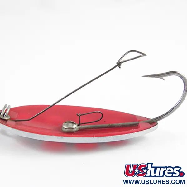 Vintage   South Bend Sun Spot, 1/2oz Nickel / Red fishing spoon #2807