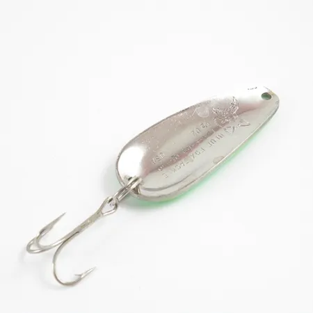 Vintage Blue Fox Tor-P-Do, 1/2oz Green / Red / Nickel fishing spoon #2812