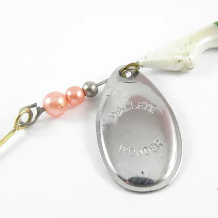 Vintage Spinner Bait Walleye Wonder South Bend, 3/5oz Nickel spinning lure #2819