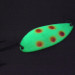 Vintage  Seneca Little Cleo (Hula Girl), 3/4oz Glow in Dark (White / Red / Nickel) fishing spoon #2835