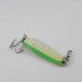 Vintage  Luhr Jensen Krocodile Die #3 Glow, 1/2oz Glow in Dark (White / Green) fishing spoon #2836