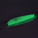 Vintage  Luhr Jensen Krocodile Die #3 Glow, 1/2oz Glow in Dark (White / Green) fishing spoon #2836