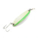 Vintage  Luhr Jensen Krocodile Die #3 Glow, 1/2oz Glow in Dark (White / Green) fishing spoon #2836