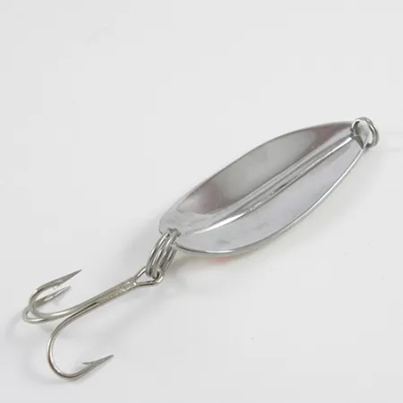 Vintage TODDCO Main liner Glow, 2/5oz Glow (White / Red / Nickel) Glow in Dark fishing spoon #2839