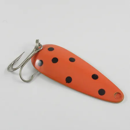 Len Thompson #2, 1oz Red / Black / Brass fishing spoon #2841