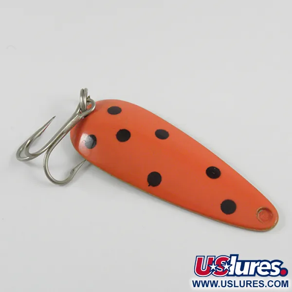 Len Thompson #2, 1oz Red / Black / Brass fishing spoon #2841