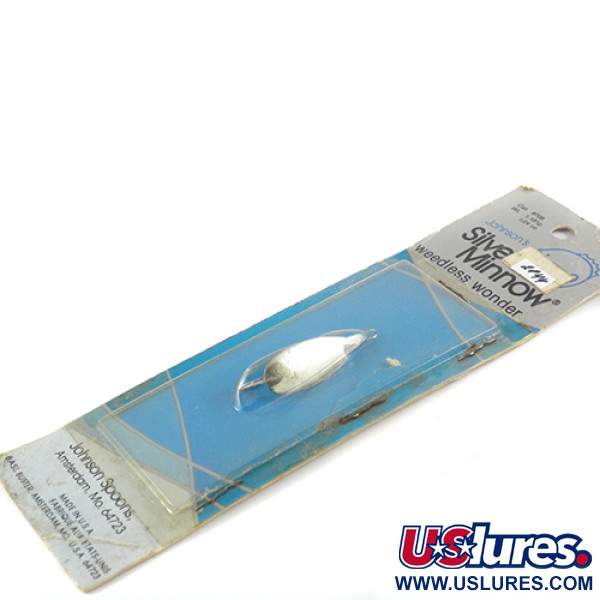   Weedless Johnson Silver Minnow, 3/64oz Silver fishing spoon #2844