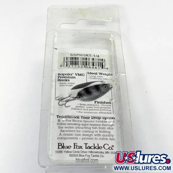 Blue Fox Strobe, 1/4oz Rainbow Trout fishing spoon #2847