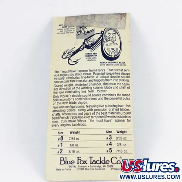Blue Fox Super Vibrax 3, 1/4oz spinning lure #2848