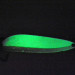 Vintage  Luhr Jensen Krocodile Die #5, 3/4oz White / Yellow / Glow in Dark fishing spoon #2864