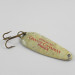 Vintage  Unknown Grande Canadian Whisky, 1/3oz Ivory / Nickel fishing spoon #2865