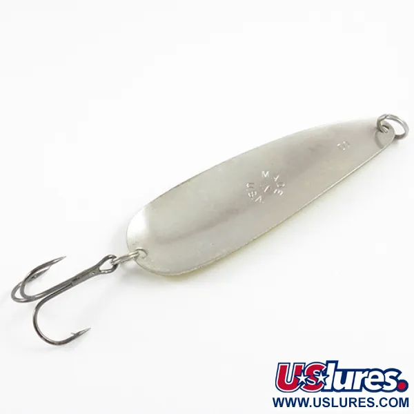 Vintage Worth Chippewa, 2/3oz Black / Yellow / Nickel fishing spoon #2866