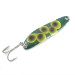 Vintage  Luhr Jensen Krocodile Die #3, 1/3oz Frog (Green / Yellow / Nickel) fishing spoon #2869