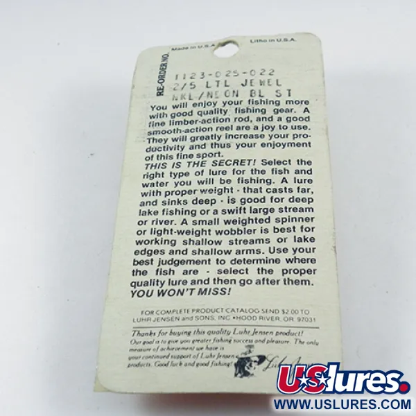 Luhr Jensen Little Jewel, 1/2oz Nickel / Blue fishing spoon #2883