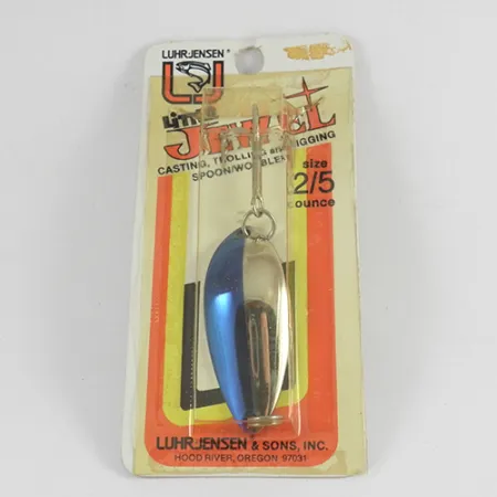 Luhr Jensen Little Jewel, 1/2oz Nickel / Blue fishing spoon #2883