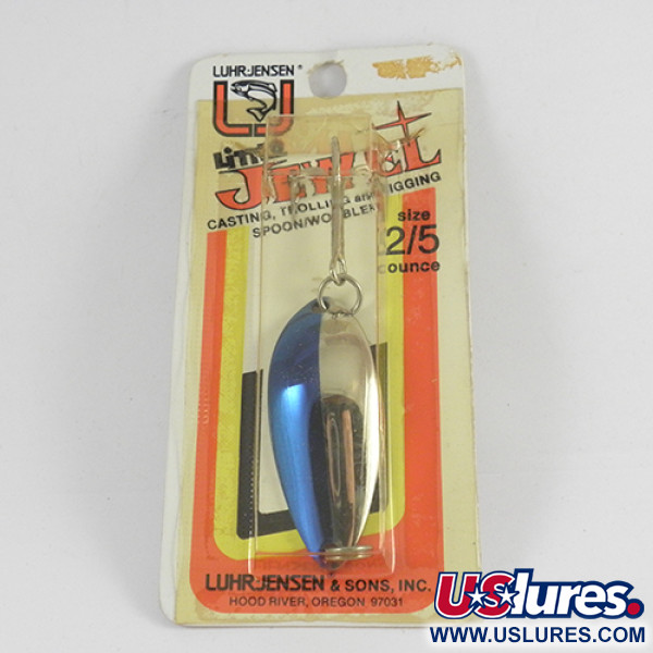  Luhr Jensen Little Jewel, 1/2oz Nickel / Blue fishing spoon #2883