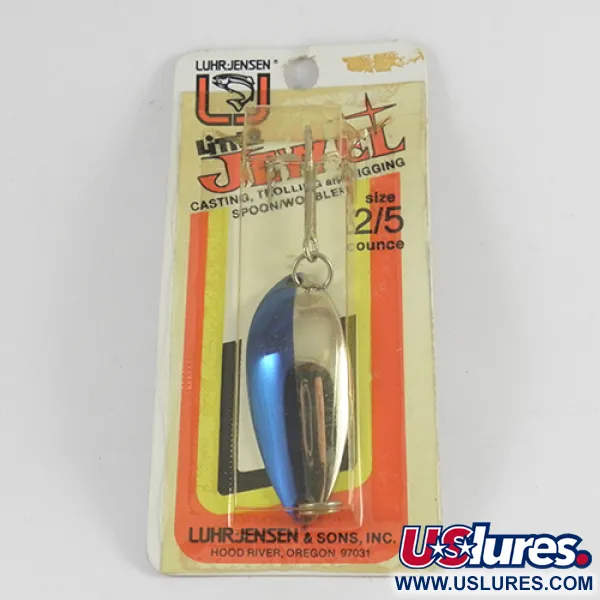 Luhr Jensen Little Jewel, 1/2oz Nickel / Blue fishing spoon #2883