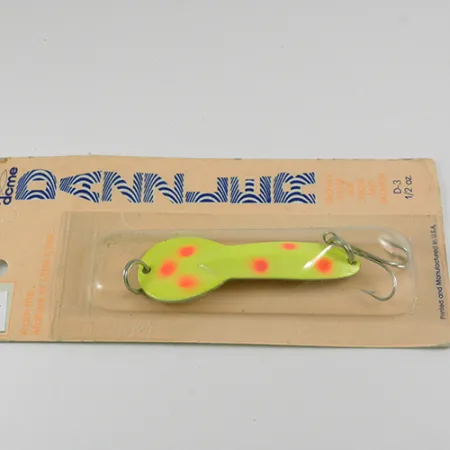 Acme Dazzler #3, 3/5oz Yellow / Red / Nickel fishing spoon #2884