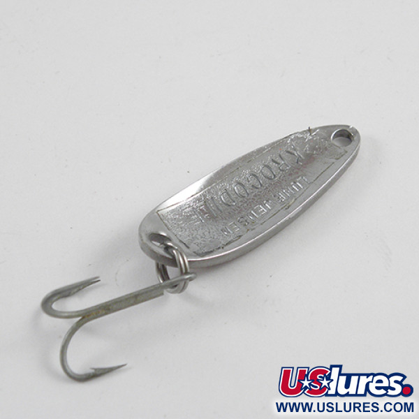 Vintage  Luhr Jensen Krocodile, 1/3oz Trout / Nickel fishing spoon #2886