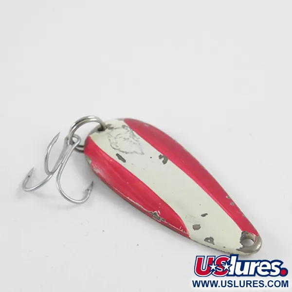 Vintage  Eppinger Dardevle Spinnie, 1/3oz Red / White / Nickel fishing spoon #2888