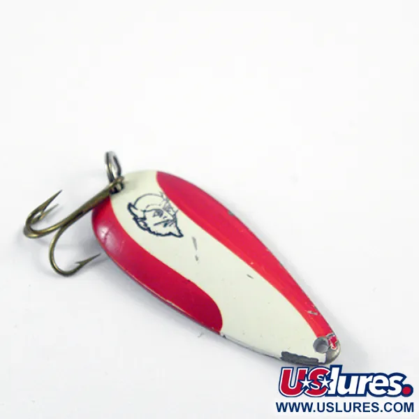 Vintage  Eppinger Dardevle Spinnie, 1/3oz Red / White / Nickel fishing spoon #2893